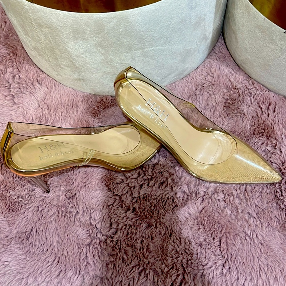 Clear point heels